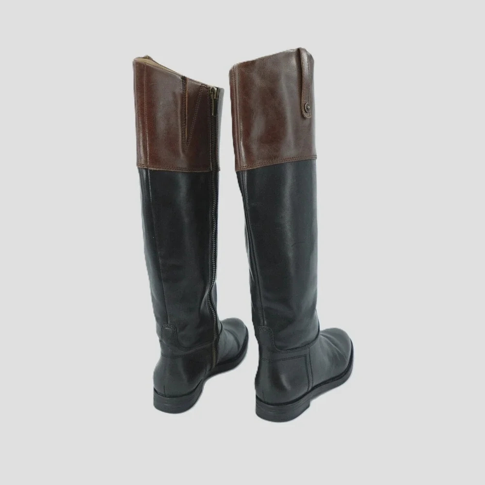 Enzo Angiolini Riding Boots Women 5.5 Black Leather Equestrian Dressage Timeless